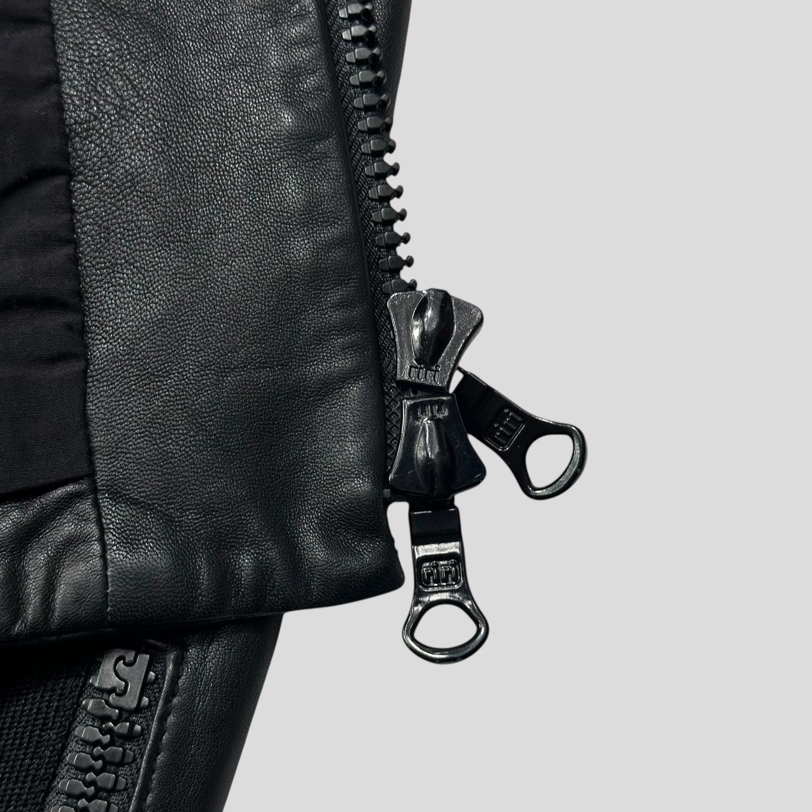 Armani Emporio Armani 2006 Leather Panelled Biker Moto Jacket - S Size US S / EU 44-46 / 1 - 4 Thumbnail