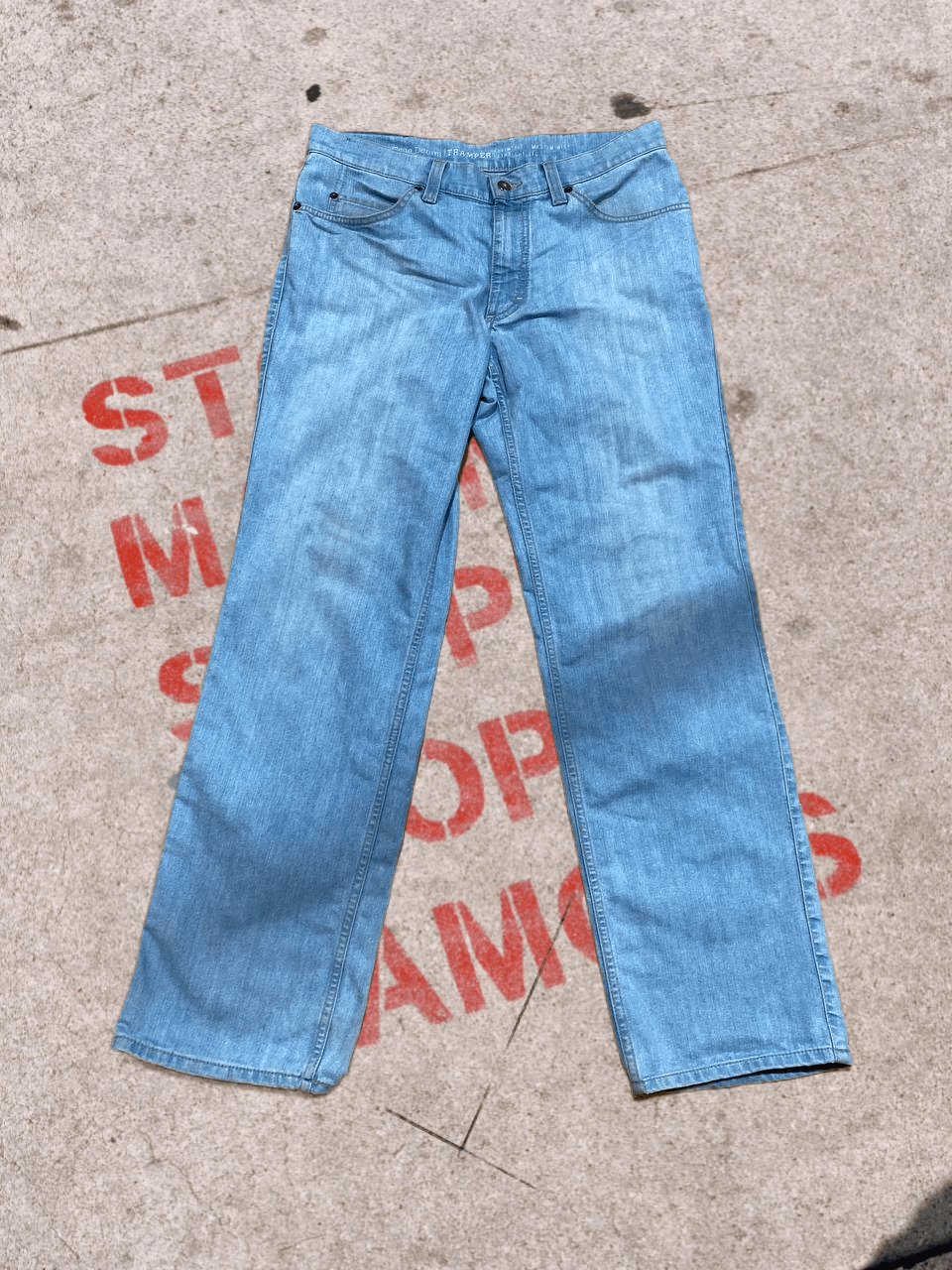VINTAGE MUSTANG Men’s Blue Denim Jeans Classic Fit