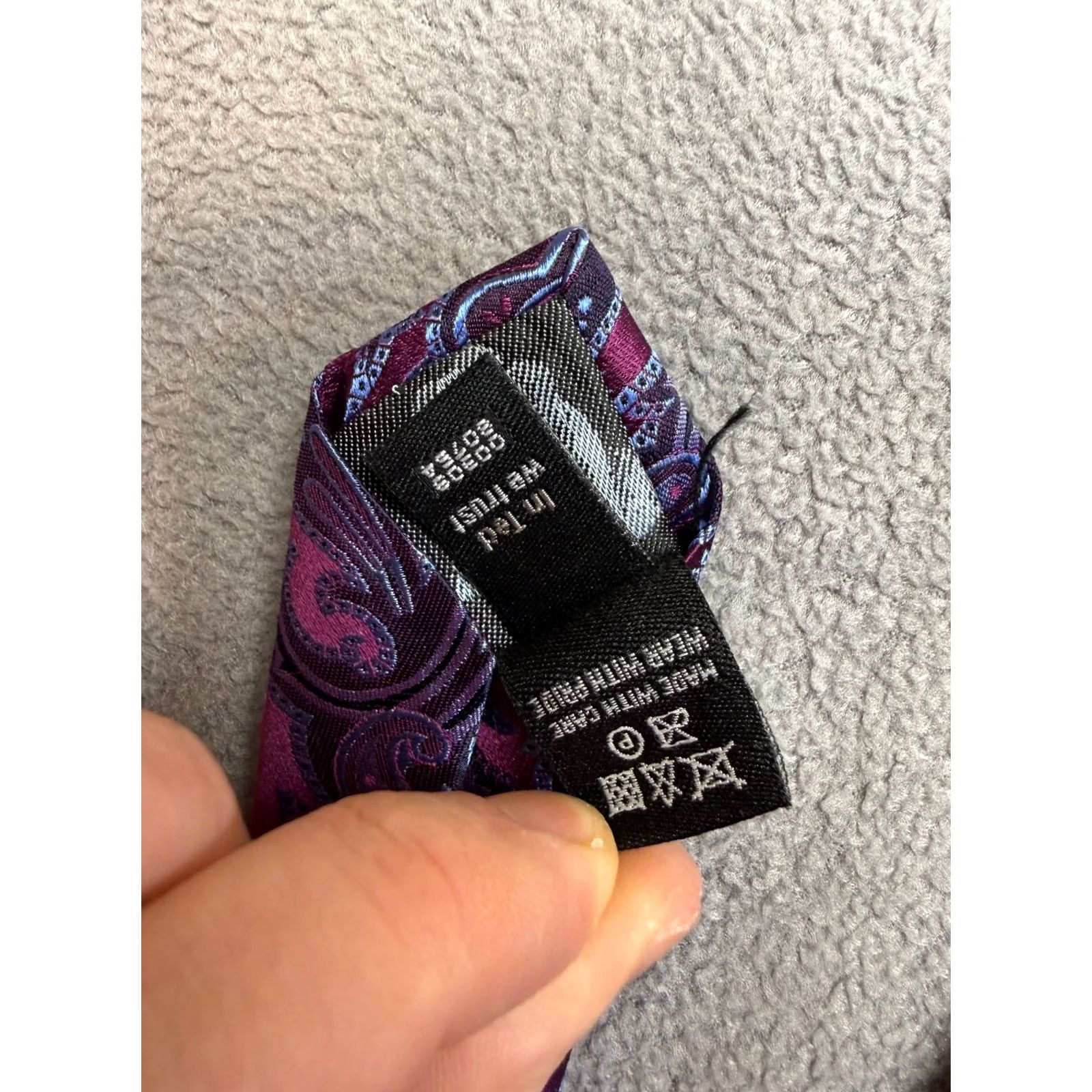 Ted Baker Ted Baker Tie Purple Paisley Silk Italy Neck Tie Men XS? Size ONE SIZE - 3 Thumbnail