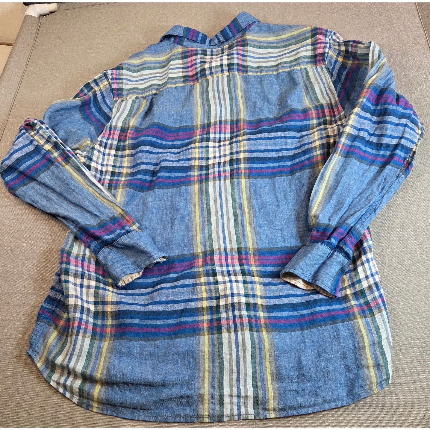 Tommy Bahama Tommy Bahama Linen Plaid Button Shirt XL Size US XL / EU 56 / 4 - 2 Thumbnail