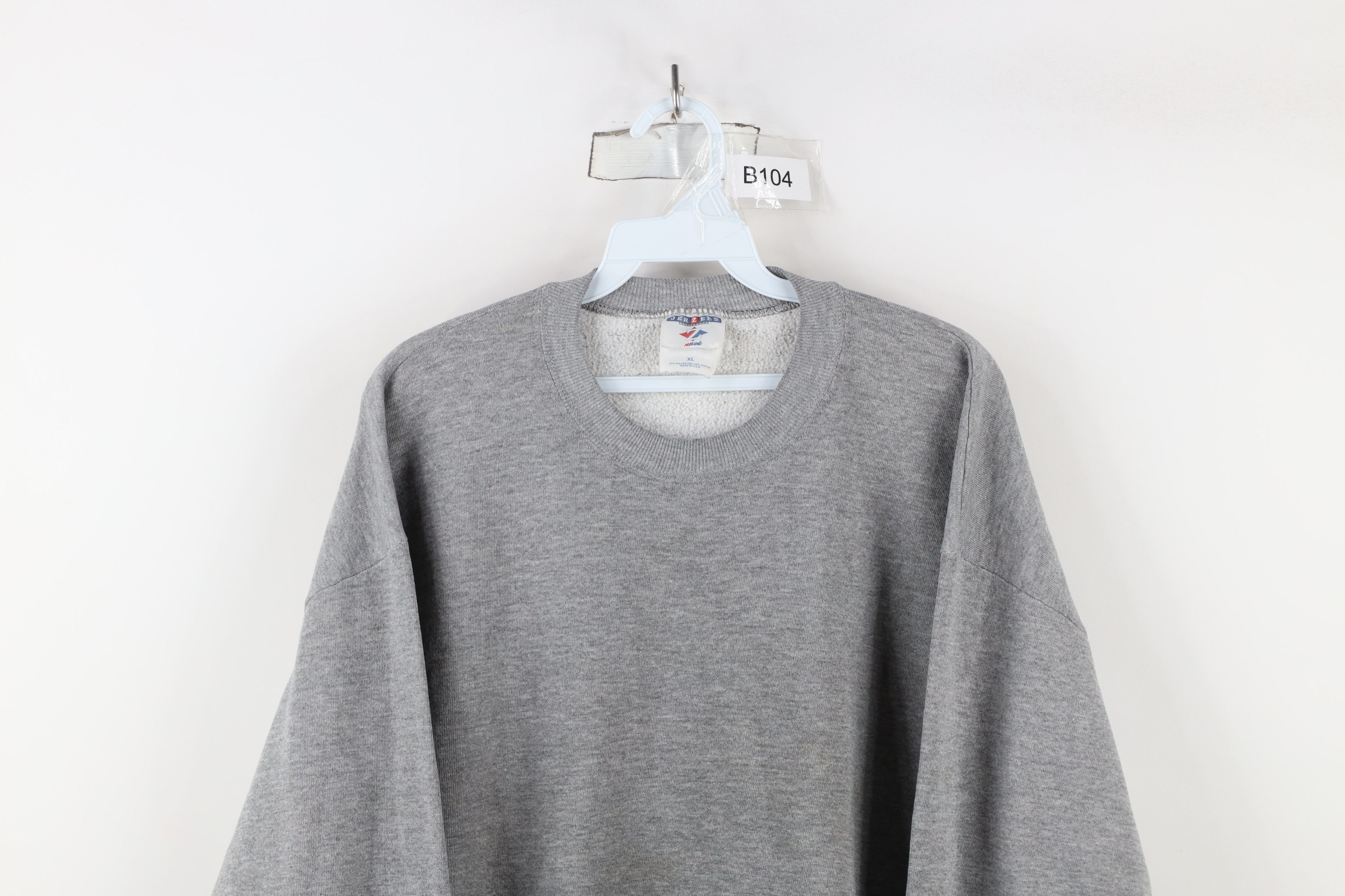 Vintage Vintage 90s Streetwear Crewneck Sweatshirt Heather Gray USA Size US XL / EU 56 / 4 - 2 Thumbnail