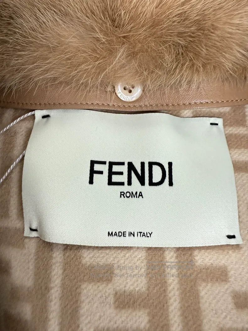 Fendi Fendi Fur collar double-breasted wool coat Size XXS / US 00 / IT 34 - 3 Thumbnail