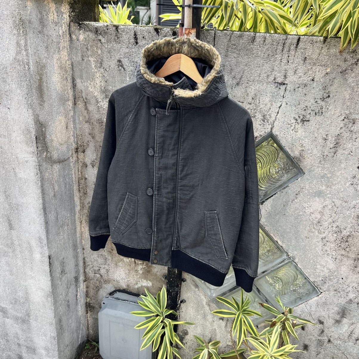 Japanese Brand “JAPANESE BRAND” GREY ZIP UP FUR HOODED JACKET Size US M / EU 48-50 / 2 - 3 Thumbnail