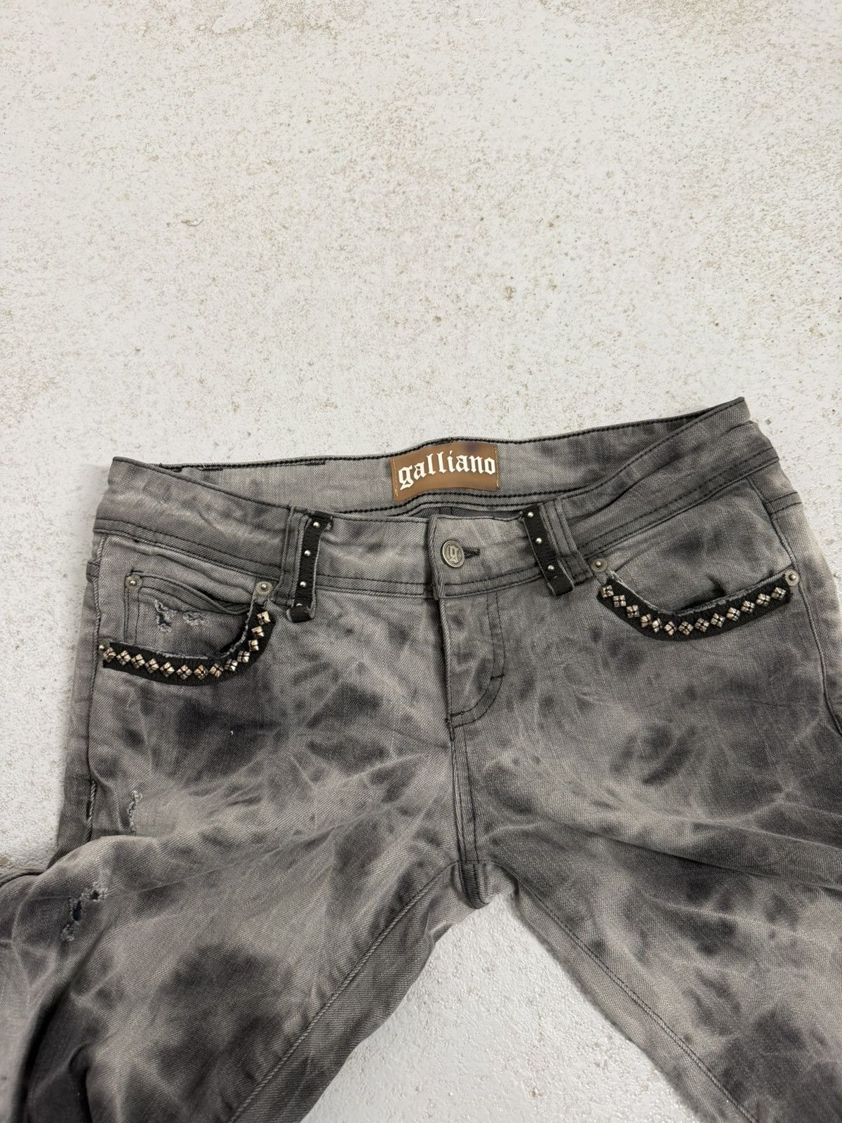 John Galliano Vintage John Galliano Studded Washed Skinny Jeans Unisex Size US 30 / EU 46 - 9 Thumbnail