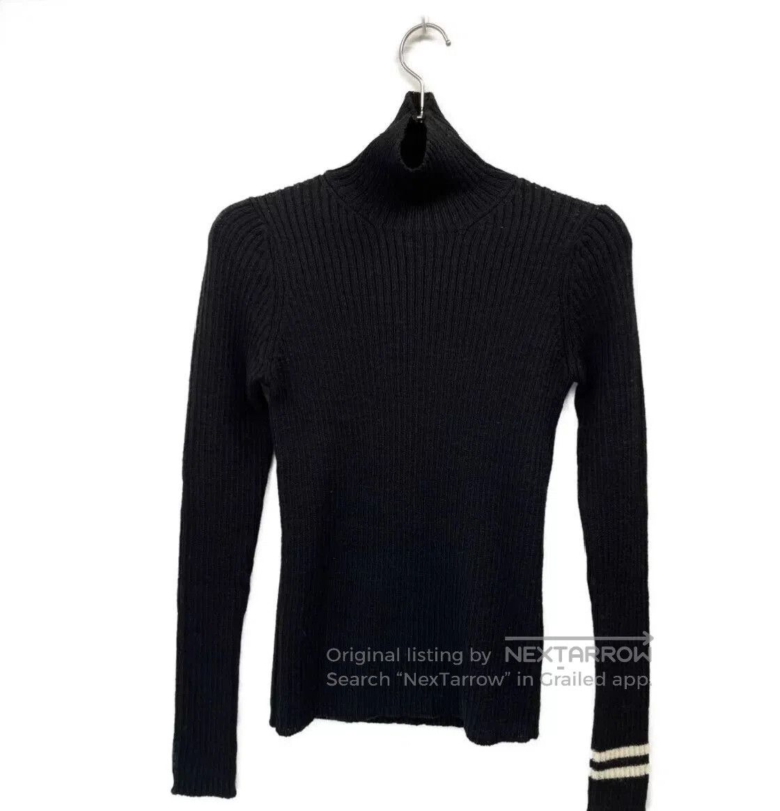 Yohji Yamamoto Y's Wise Black Wool Turtleneck Knit Top. Size M / US 6-8 / IT 42-44 - 1 Thumbnail