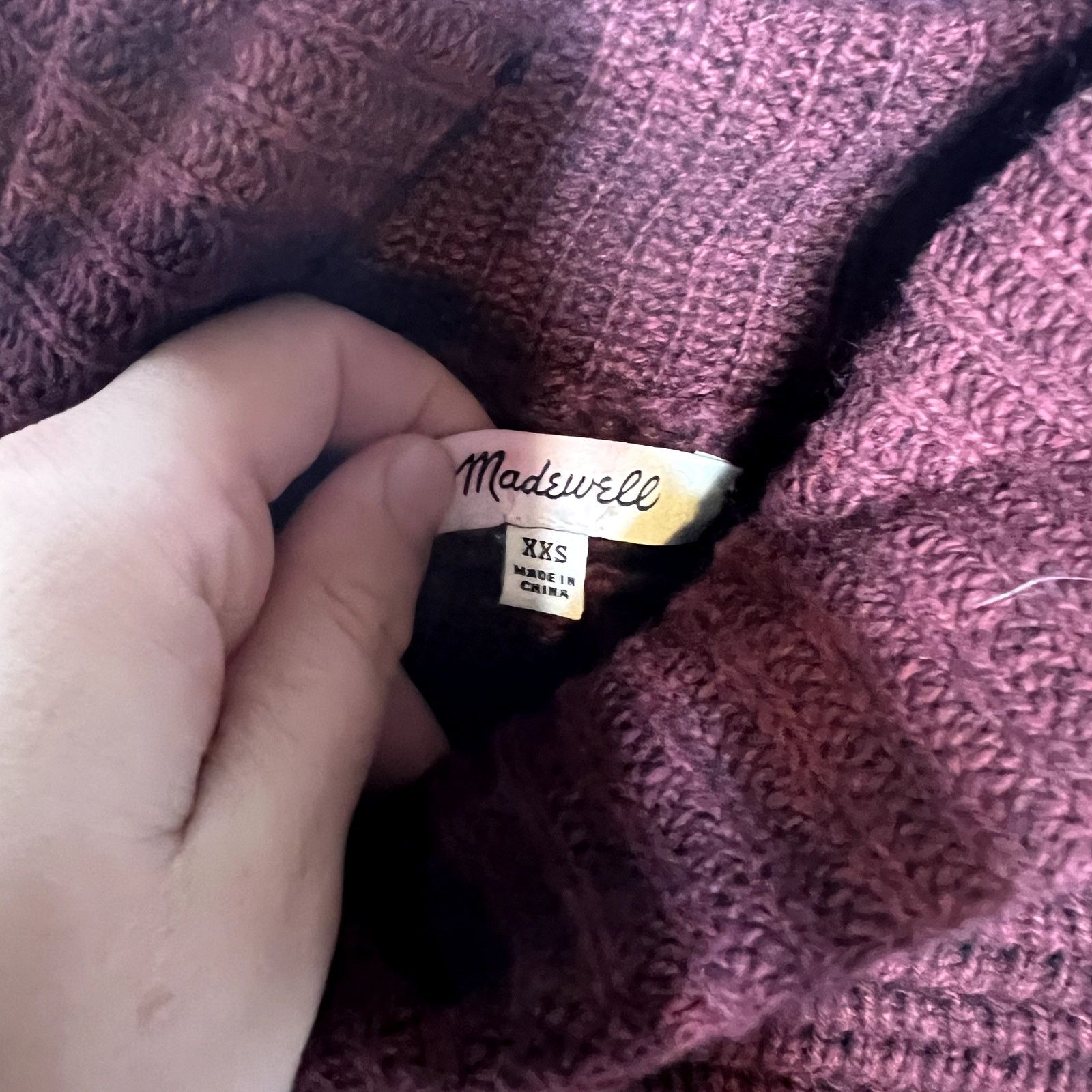 Madewell Madewell Ribbed Turtleneck Sweater Chunky Knit Maroon XXS Size XXS / US 00 / IT 34 - 3 Thumbnail