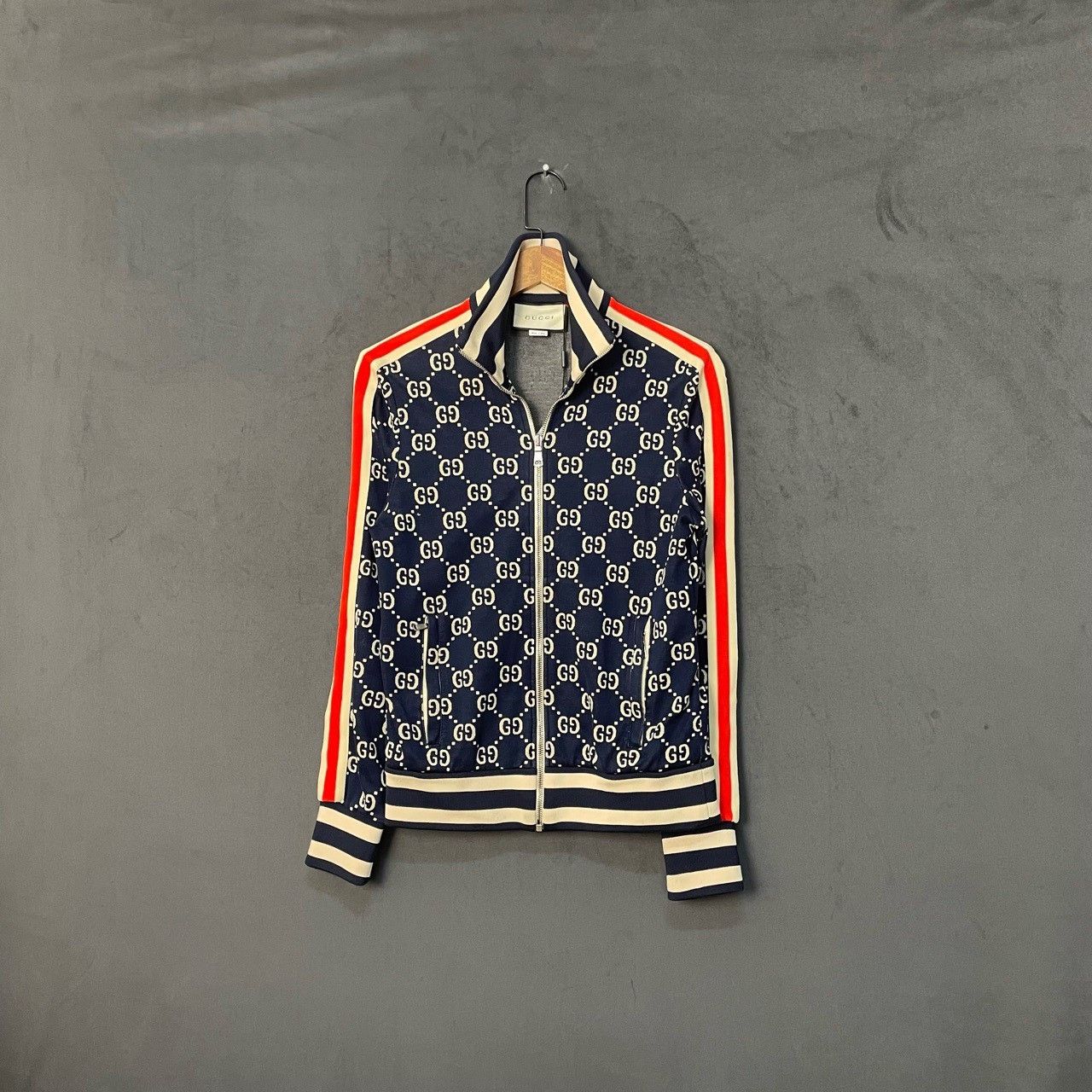 Gucci Gucci Red and blue new full logo school uniform jacket 2501 Size US XS / EU 42 / 0 - 1 Thumbnail