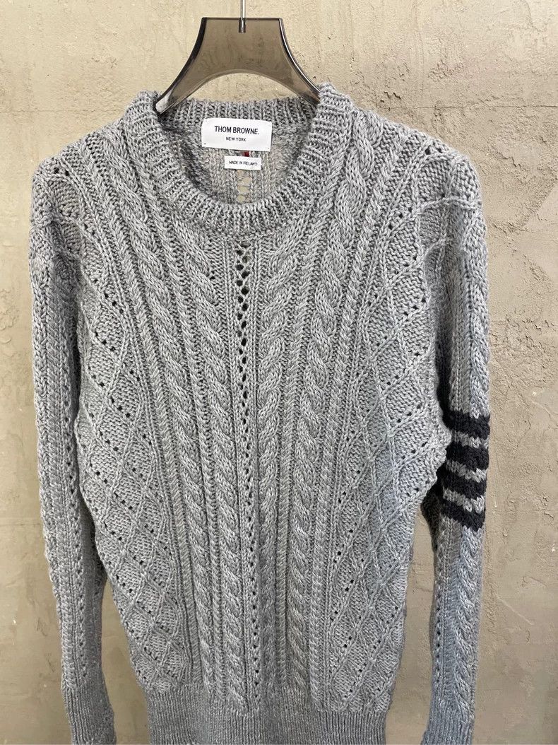 Thom Browne Thom Browne size2 Round collar wool sweater Size US M / EU 48-50 / 2 - 2 Thumbnail