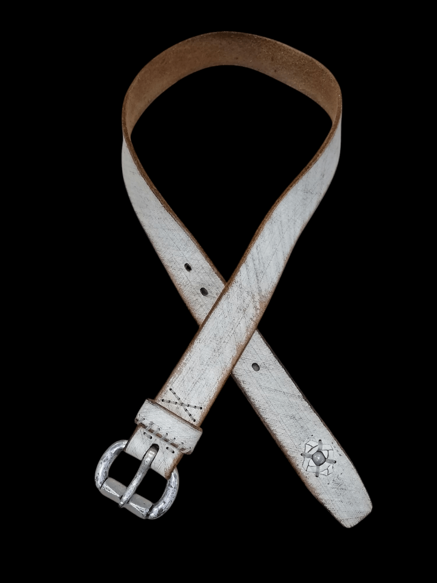 Genuine Leather × Japanese Brand × Takeo Kikuchi Takeo Kikuchi Distressed Design Pure Leather Belts Size ONE SIZE - 6 Thumbnail