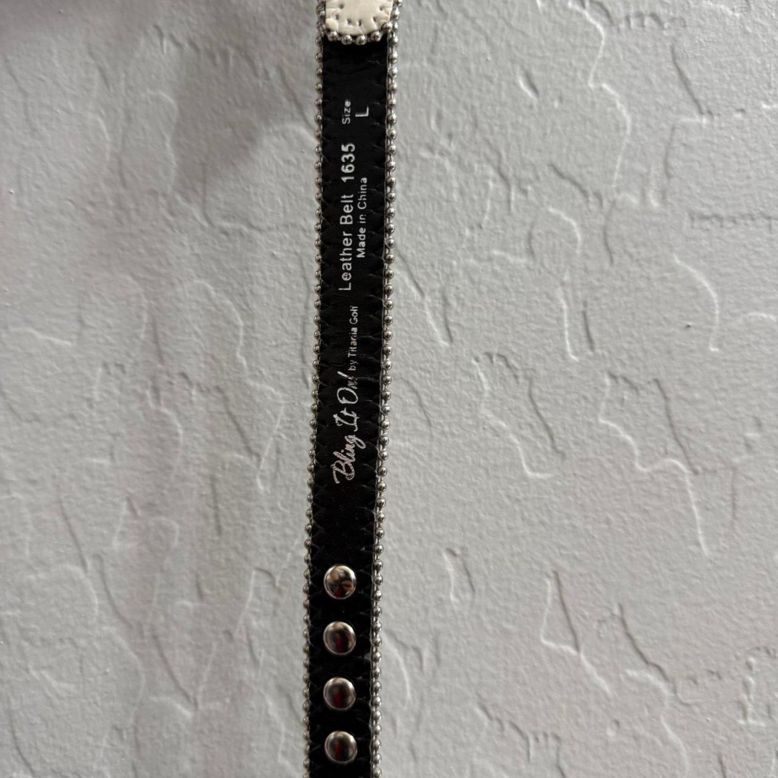 Other Vintage Studded Y2K Bling It On Leather Belt By Titaria Golf Size ONE SIZE - 7 Thumbnail
