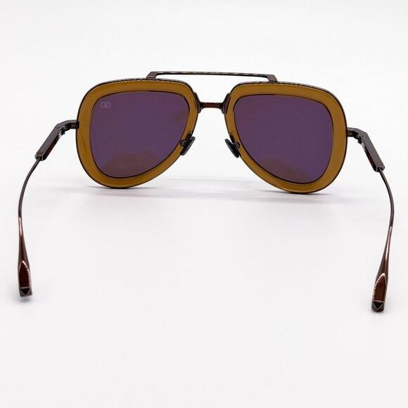 Valentino NEW VALENTINO SUNGLASSES VLS-129D BROWN MEN AVIATOR EYEWEAR Size ONE SIZE - 6 Thumbnail