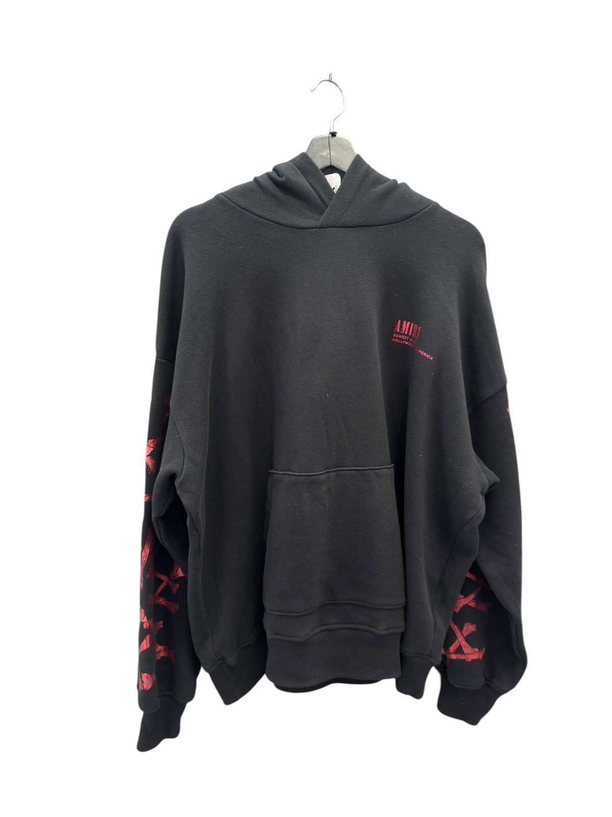 Amiri Amiri Black Red Metallic Bones Hoodie Size US S / EU 44-46 / 1 - 1 Thumbnail