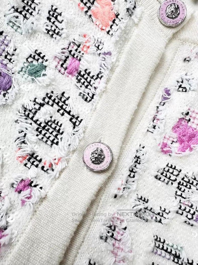 Chanel Chanel Sequin embroidery logo short-sleeved dress Size XXS / US 00 / IT 34 - 4 Thumbnail
