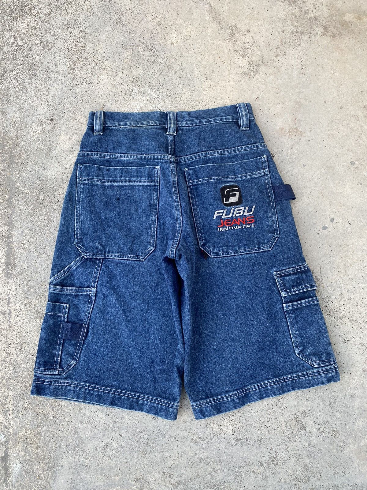 image of Jnco x Vintage Crazy Vintage 90's Fubu Baggy Jeans Jorts in Black, Men's (Size 30)