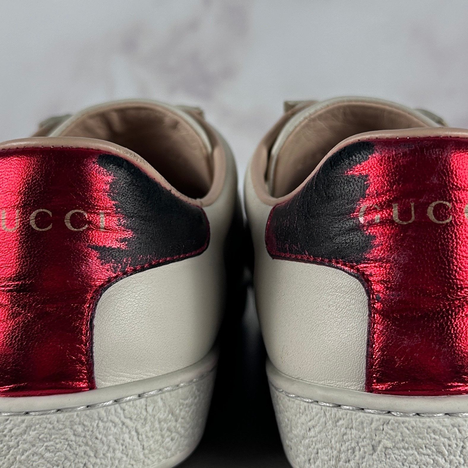 Gucci Ace Stripe White Low Sneaker Size US 5.5 / IT 35.5 - 7 Thumbnail