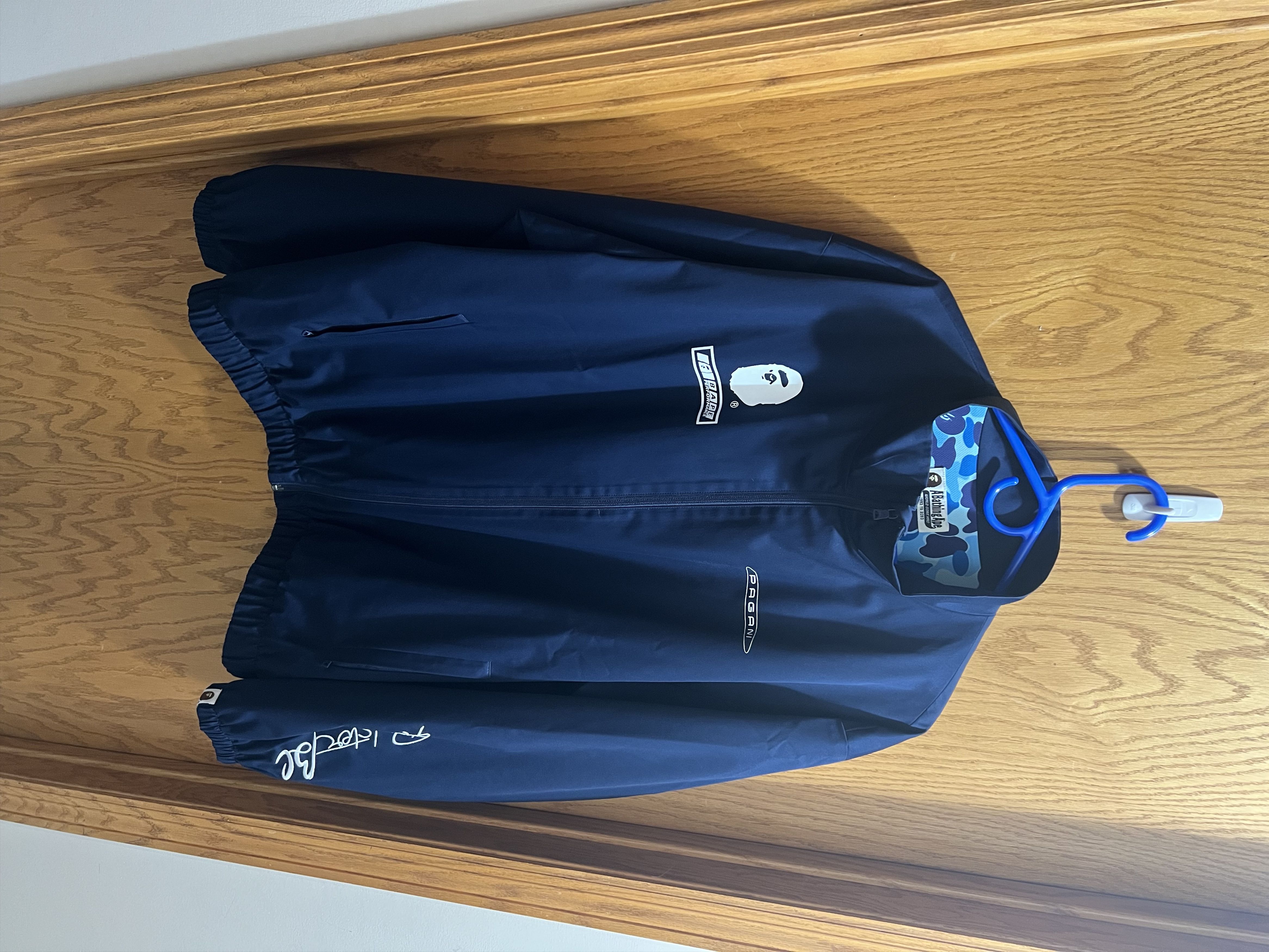 image of Pagani X Bathing Ape Jacket in Navy, Men's (Size 2XL)