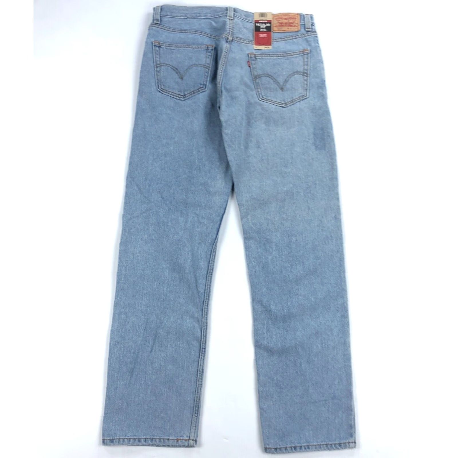 Levi's VINTAGE Levi's Jeans Mens 36x34 Straight Light Wash 505 Blue Denim Pants Y2K NOS Regular Waist 36 Mens Rocker USA 5-Pocket Denim Jeans Size US 36 / EU 52 - 4 Thumbnail
