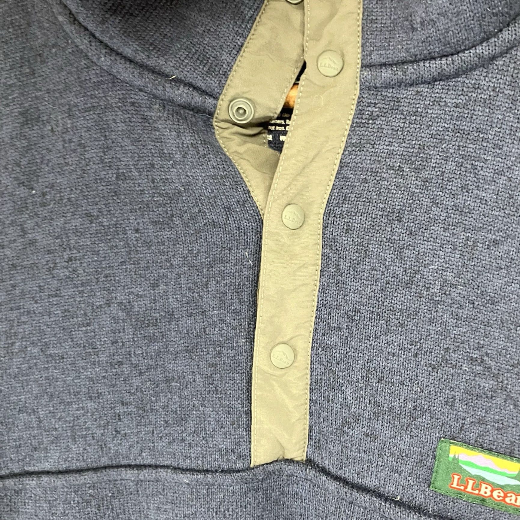 Vintage LL Bean Henley Sweater Fleece 1/4 Snap Pullover Mens XL Reg Slightly Fitted Blue Shirt Pullover Knits? Size US XL / EU 56 / 4 - 5 Thumbnail