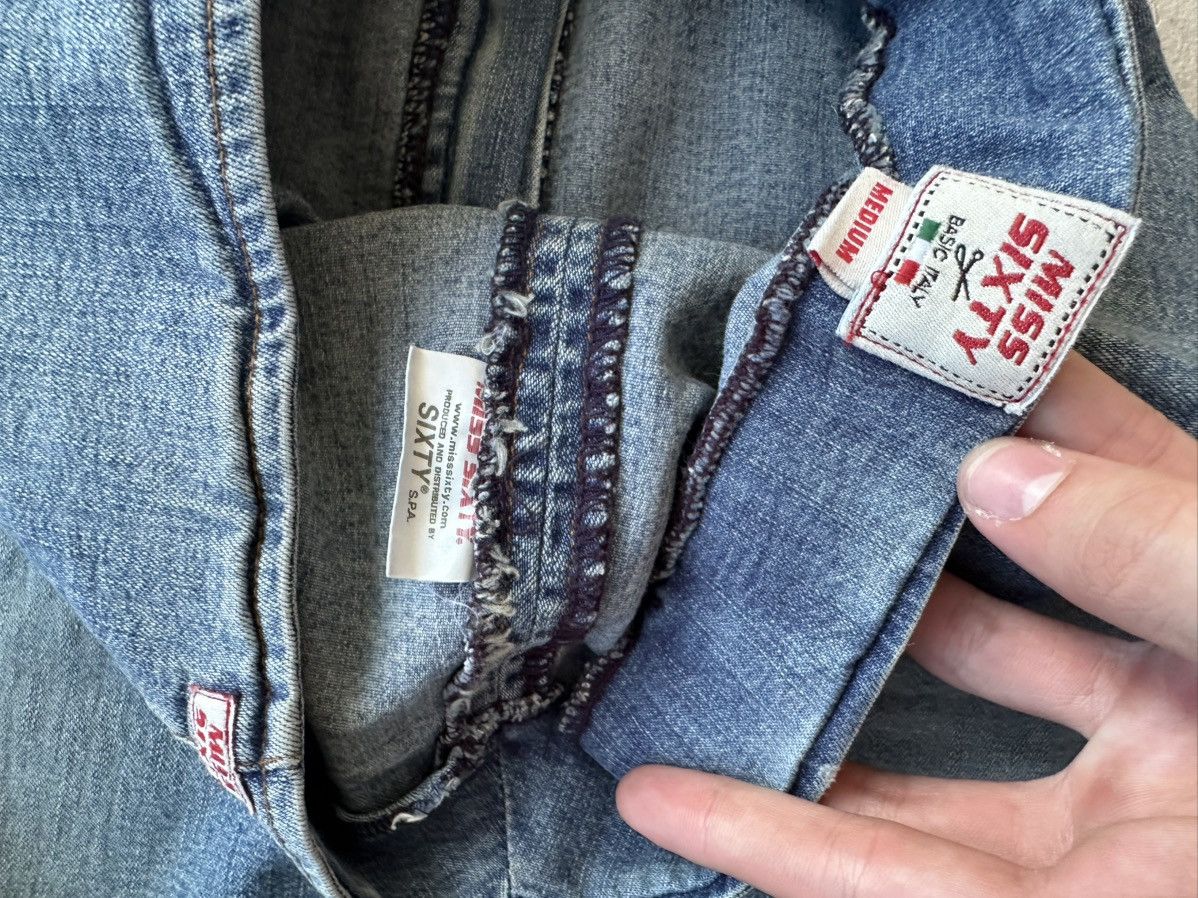 Miss Sixty SEXY🚨 MISS SIXTY Y2K AVANT GARDE BLUE DENIM SKIRT Size 26" / US 2 / IT 38 - 5 Thumbnail