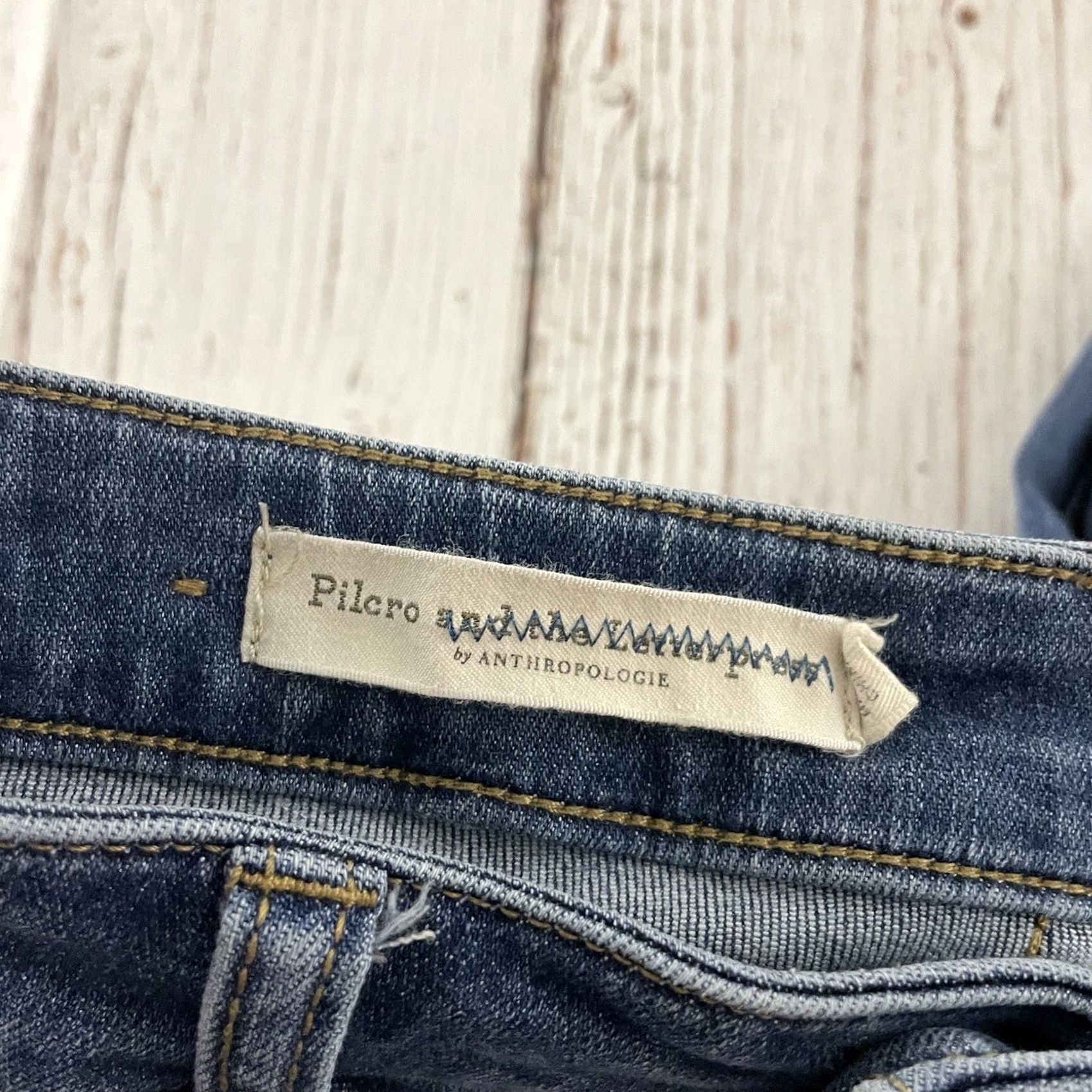 Vintage Pilcro Jeans Skinny Regular Medium Wash Denim 25 Womens Size 42" / US 20 - 3 Thumbnail