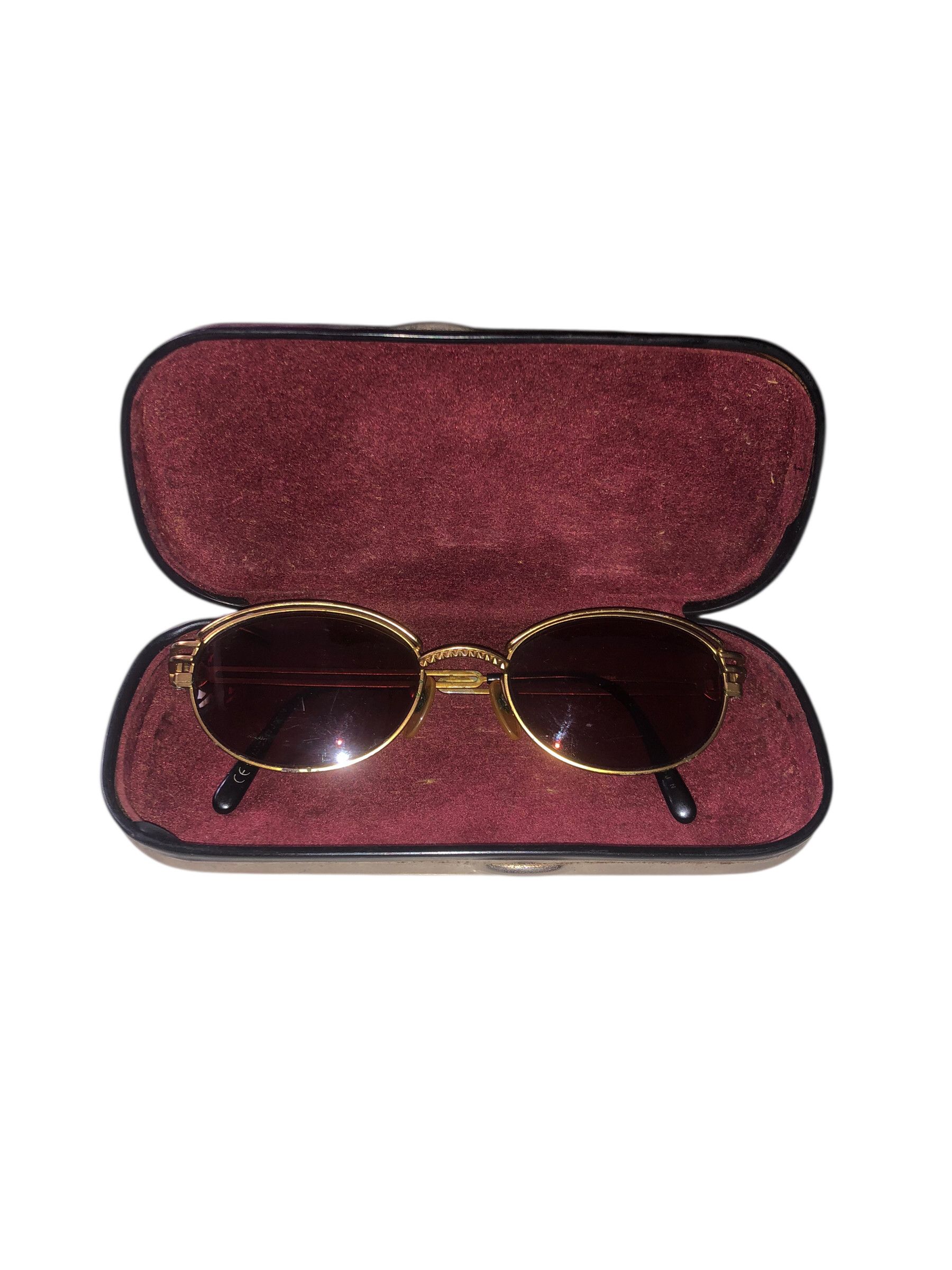 Jean Paul Gaultier 💯🔥Vintage JPG JEAN PAUL GAULTIER 58-6104 Gold Sunglasses Size ONE SIZE - 2 Thumbnail