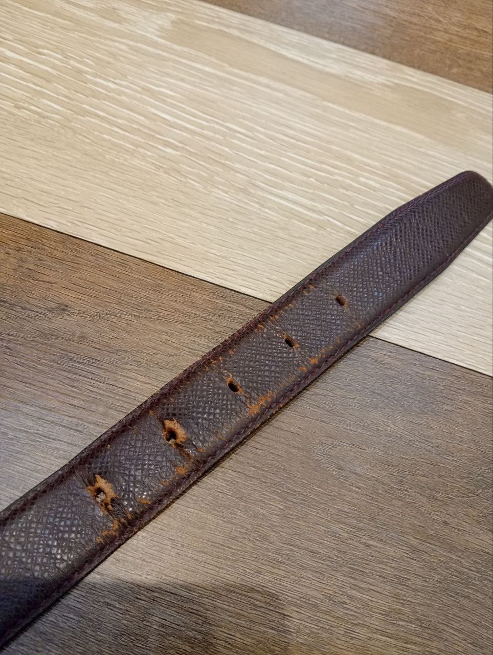 Louis Vuitton LUXURY LOUIS VUITTON LEATHER BELT Size ONE SIZE - 9 Thumbnail
