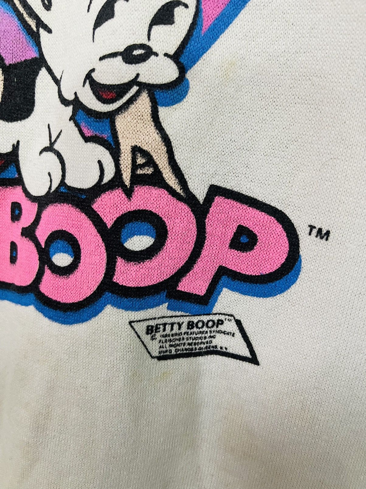 Anime × Changes × Vintage Vintage 80s Betty Boop Mirror Print Sweatshirt (08) Size US XL / EU 56 / 4 - 8 Thumbnail