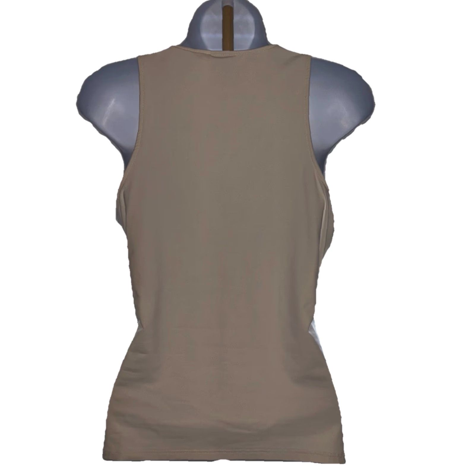 Worthington Worthington sleeveless Top Shirt Blouse Women M Tan Crew Neck Light Summer Casual Vintage: No, Sleeveless, Knit, Regular Fit Size M / US 6-8 / IT 42-44 - 4 Thumbnail