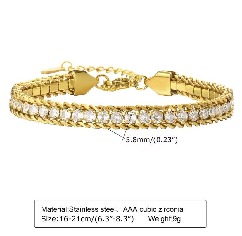 Other Full Bling CZ Stones Bracelet Size ONE SIZE - 2 Thumbnail