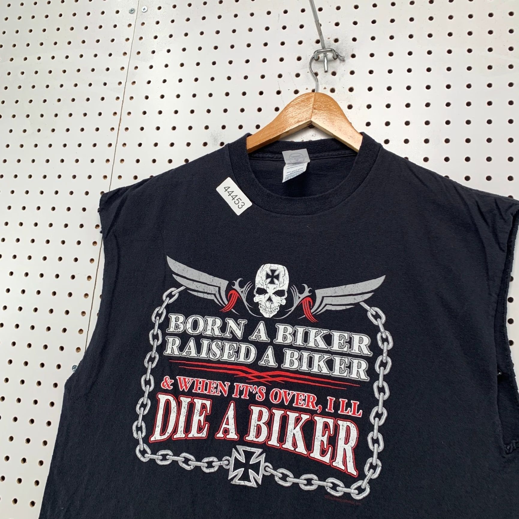 Delta VINTAGE Delta Biker T-Shirt Mens XL Black Sleeveless Motorcycle Tee 1980s Theme Mens XL Black Graphic Print Pattern Summer Spring Size US XL / EU 56 / 4 - 5 Thumbnail
