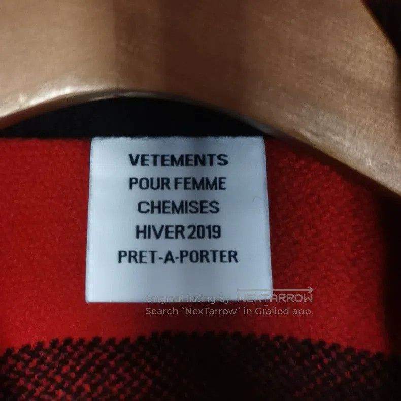 Vetements VETEMENTS Red and Black Plaid Wool Shirt Size US S / EU 44-46 / 1 - 3 Thumbnail