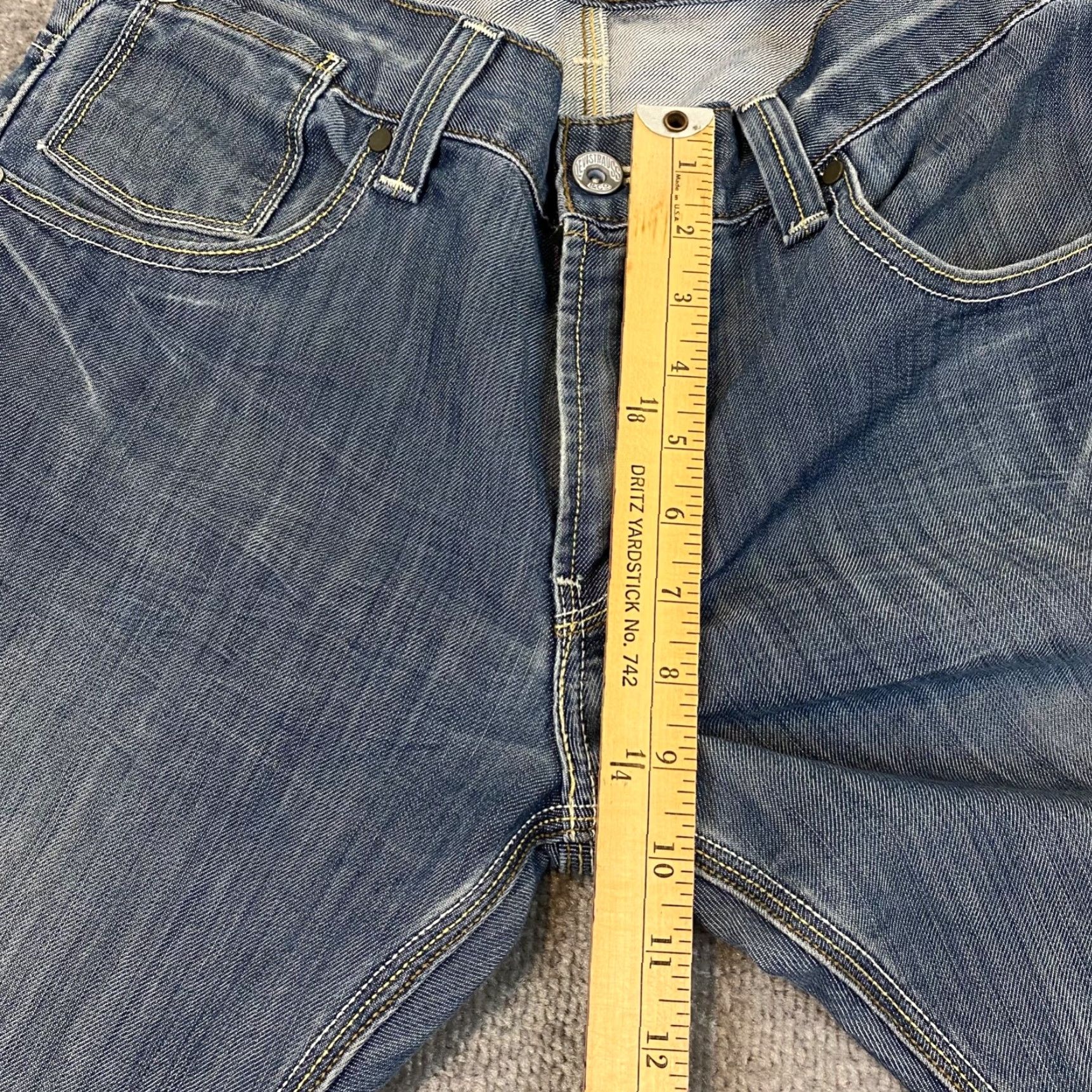 Levi's LEVI STRAUSS 514 Jeans Mens 32x32 Slim Straight Blue Light Wash Denim Pants Size US 32 / EU 48 - 6 Thumbnail