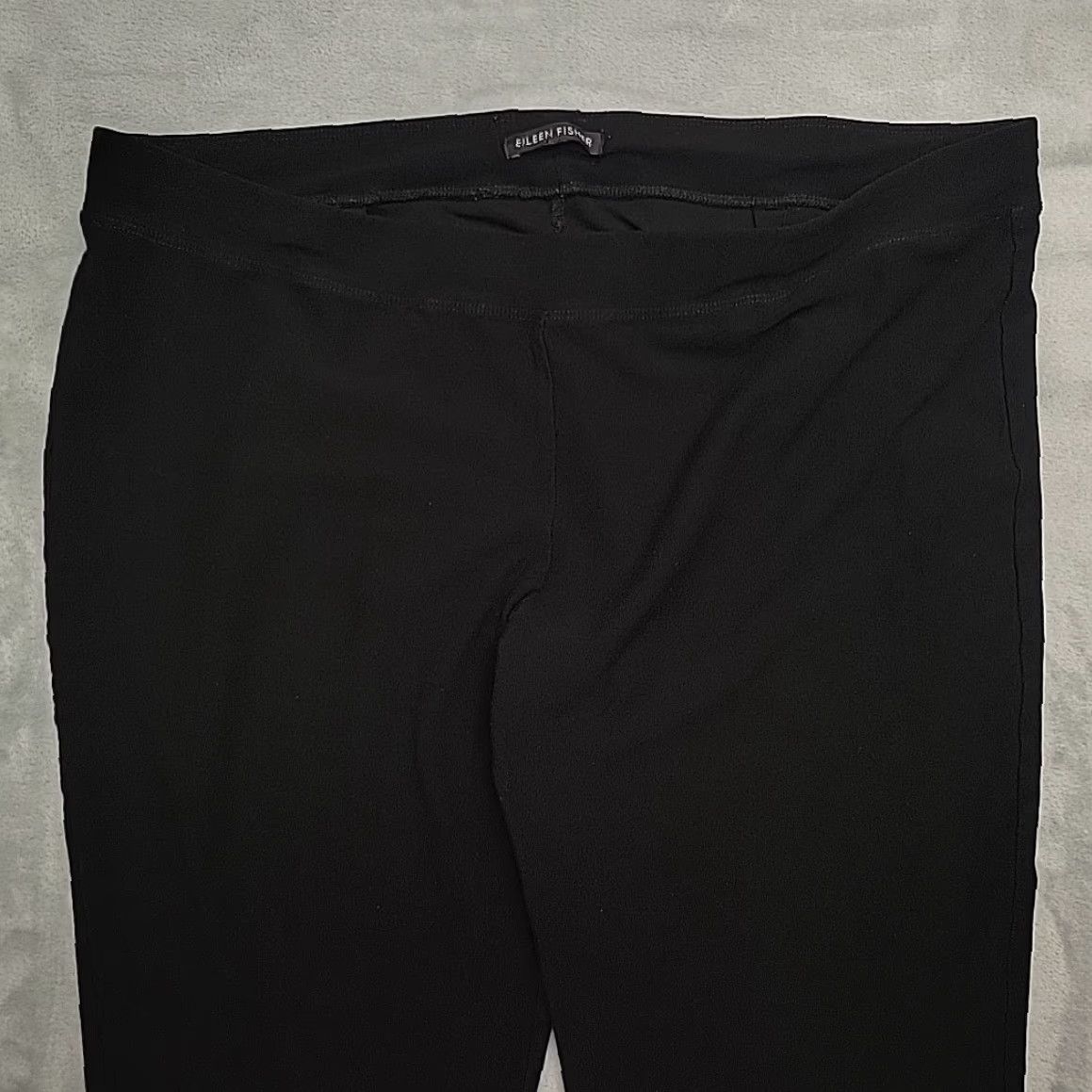 Eileen Fisher VINTAGE Eileen Fisher Pants Womens L Black Yoga Stretch Minimalist Lounge Cropped Size 36" / US 14 / IT 50 - 2 Thumbnail