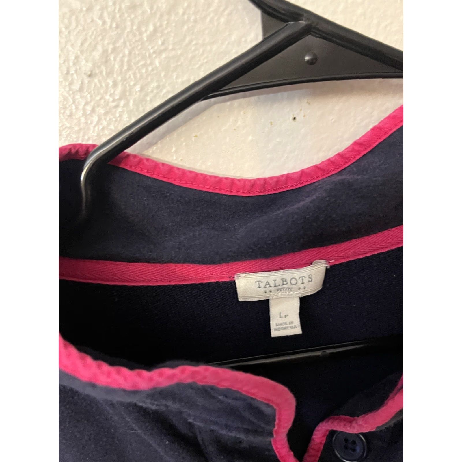 Talbots VINTAGE Talbots Women's Pullover Sweatshirt Long Sleeve Blue White Striped Bow Relaxed Fit Petites Activewear Size PL Size L / US 10 / IT 46 - 2 Thumbnail