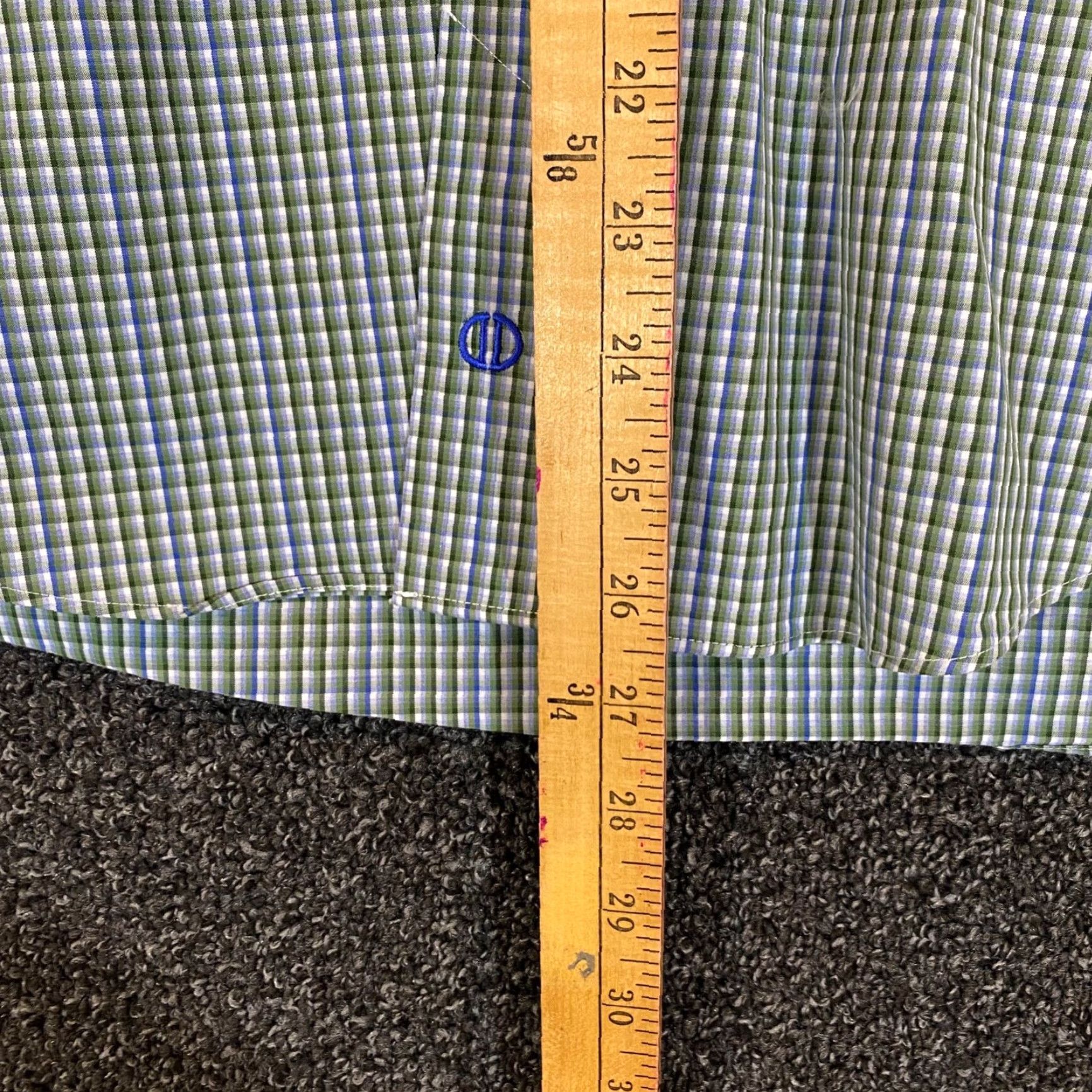 David Donahue David Donahue Shirt Mens Medium Green White Blue Plaid Button Up Outdoors L/S Size US M / EU 48-50 / 2 - 4 Thumbnail