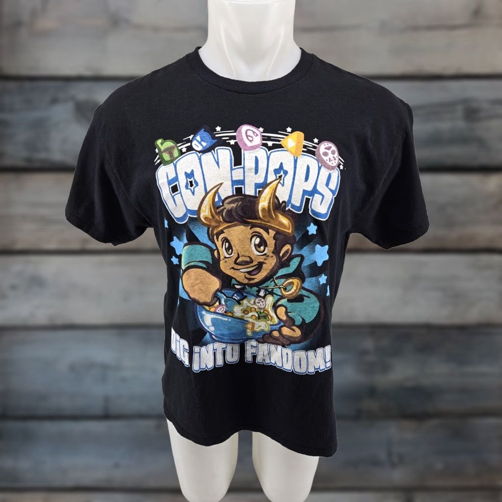 Gildan MegaCon Orlando Mens L Graphic T-Shirt Dig Into Fandom Con-Pops Tee Size US L / EU 52-54 / 3 - 1 Thumbnail