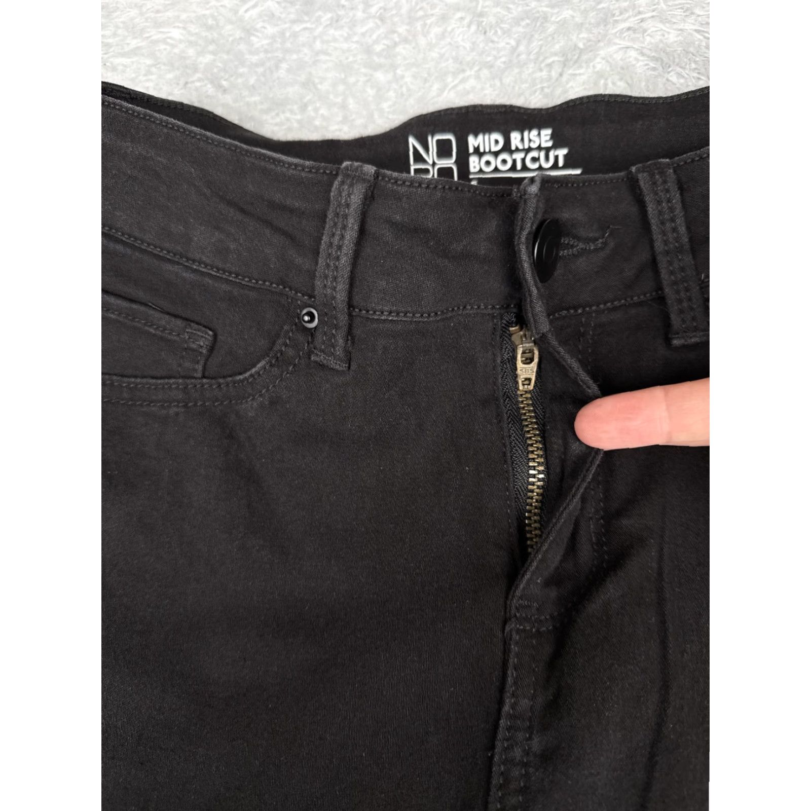 Vintage Nobo Jeans Juniors 5 Bootcut Dark Wash Mid Rise Stretch Denim Pants 5-Pocket Black Women's Size 27" / US 4 / IT 40 - 5 Thumbnail
