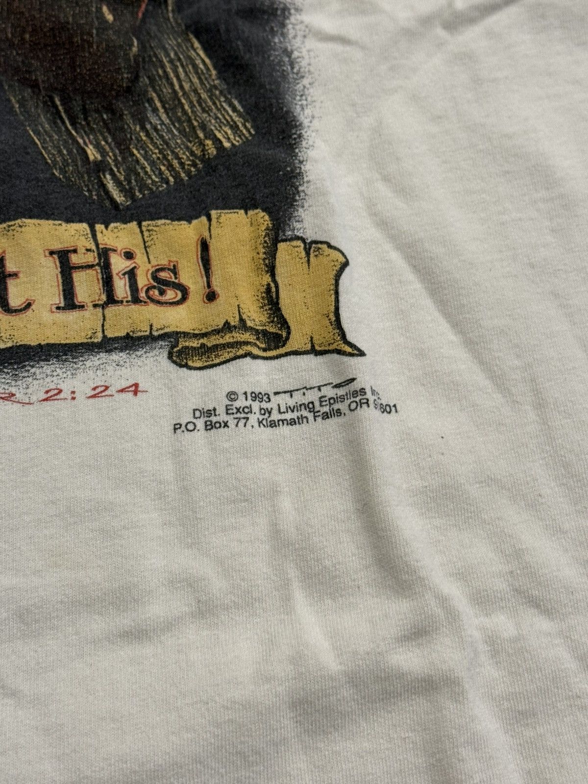 TEE JAYS Vintage 90’s Living Epistles Jesus T Shirt Punk Rock Size US XL / EU 56 / 4 - 2 Thumbnail
