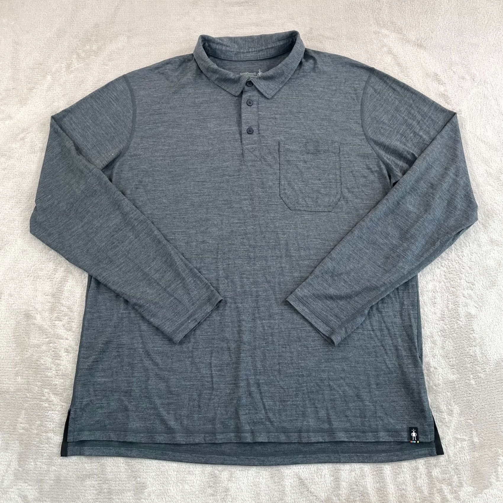 Smartwool SmartWool Merino Sport 150 Polo Shirt Men XL Charcoal Performance Gray Size US XL / EU 56 / 4 - 4 Thumbnail
