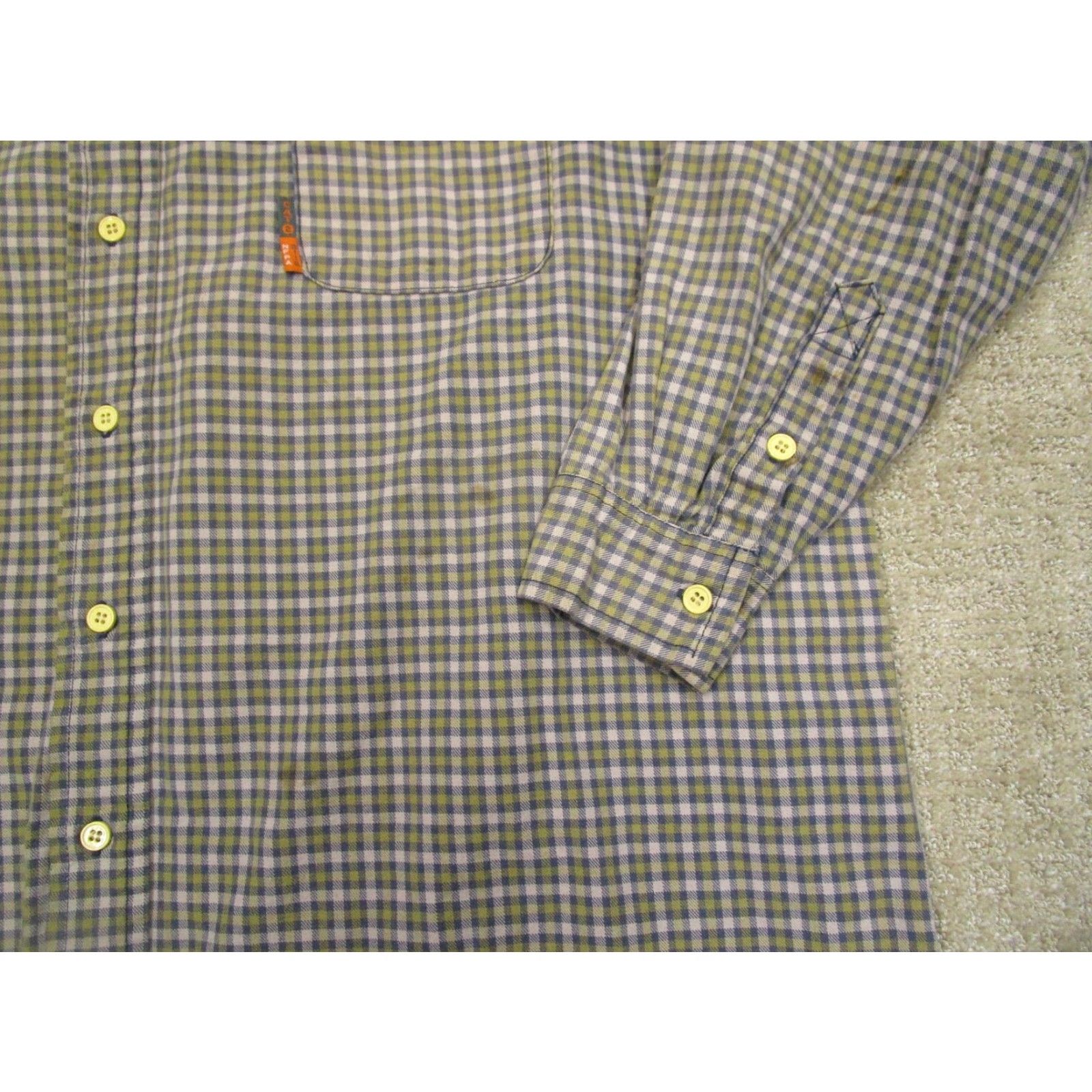 Vintage Rasco FR Shirt Men 2XL Green Button-Down Plaid Twill Long Sleeve Workwear FR Shirt Men Green 2XL Size US XXL / EU 58 / 5 - 4 Thumbnail