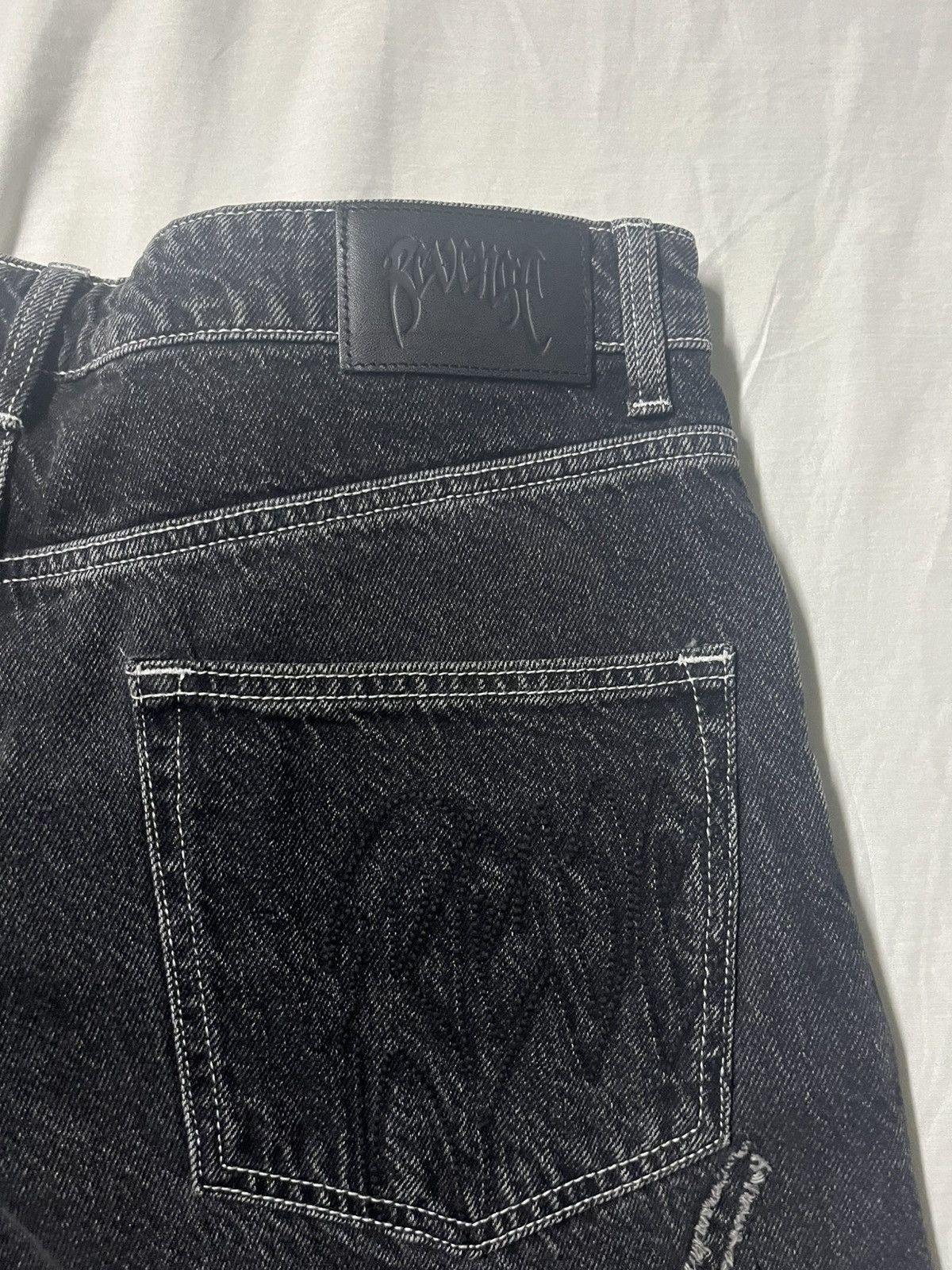 Revenge REVENGE SPIDER WEB DENIM PANT BLACK Size US 32 / EU 48 - 7 Thumbnail