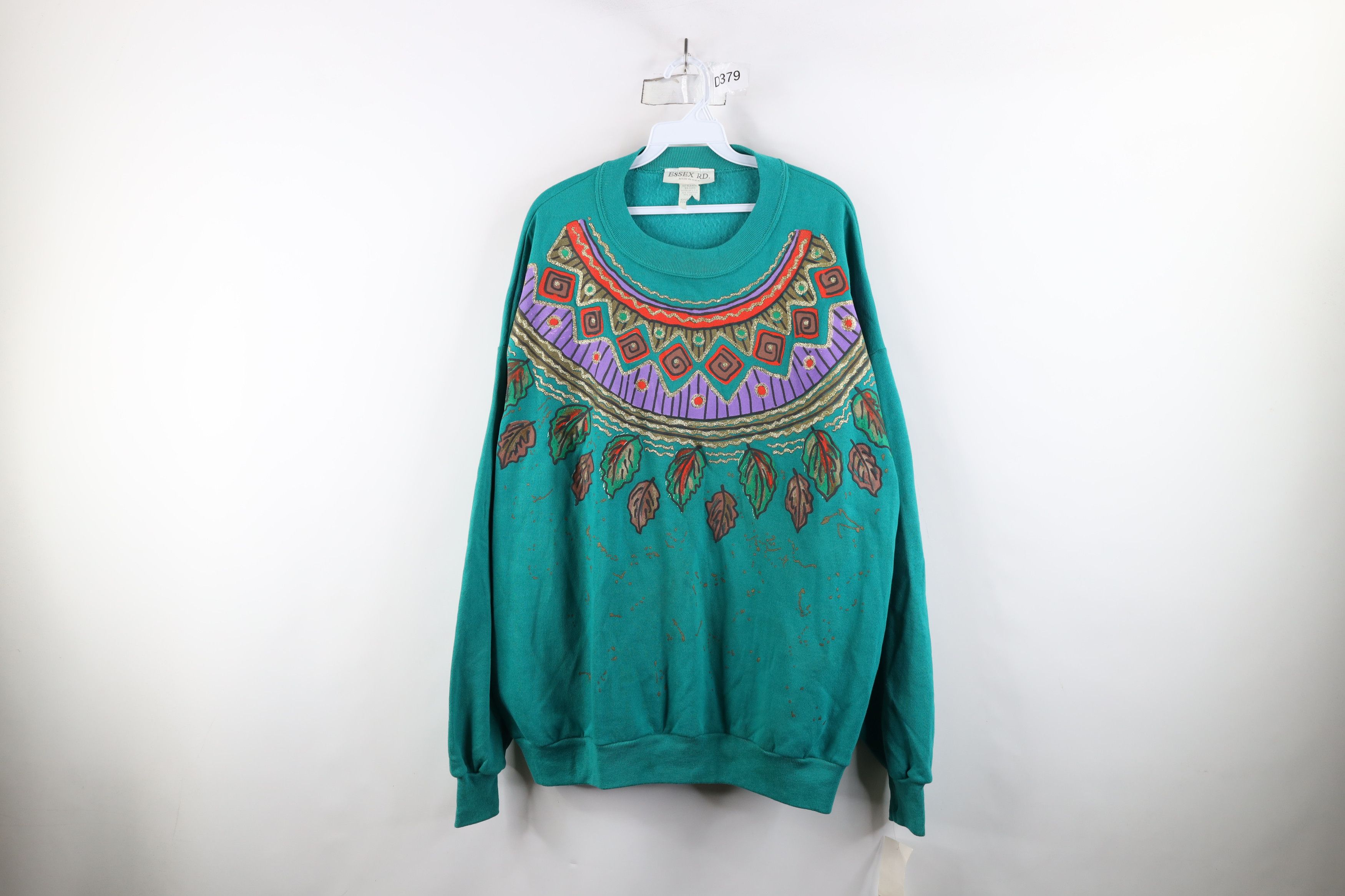 Vintage Deadstock Vintage 90s Streetwear Geometric Sweatshirt USA Size ONE SIZE - 1 Thumbnail