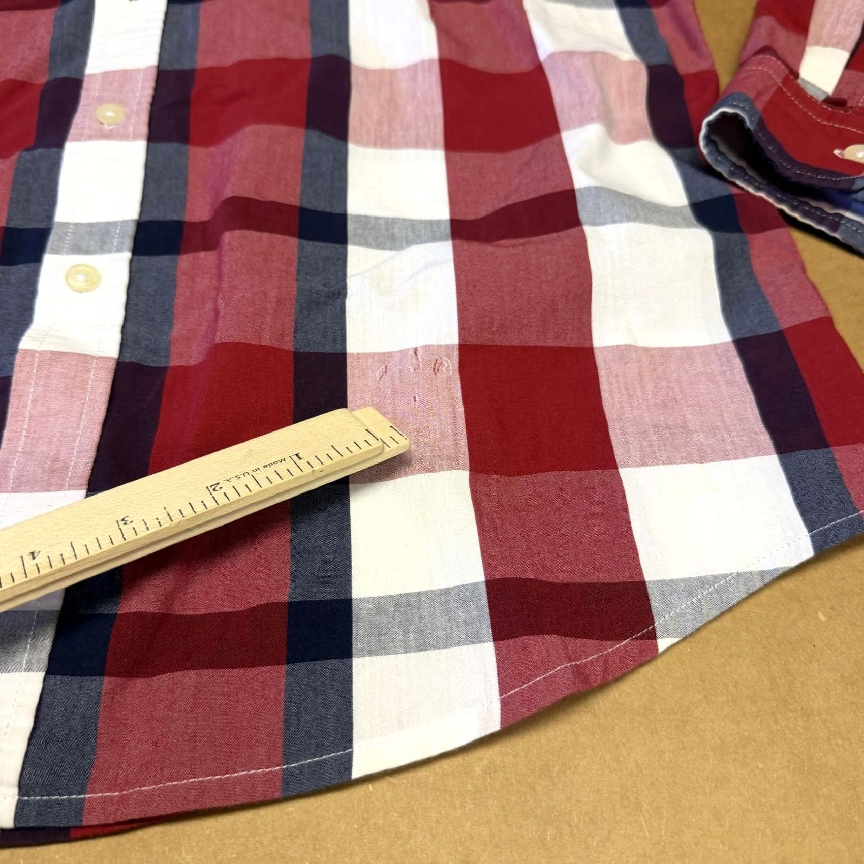 U.S. Polo Assn. U.S. Polo Assn Shirt Mens Large Red Plaid Button Down Stretch Casual Long Sleeve Size US L / EU 52-54 / 3 - 2 Thumbnail