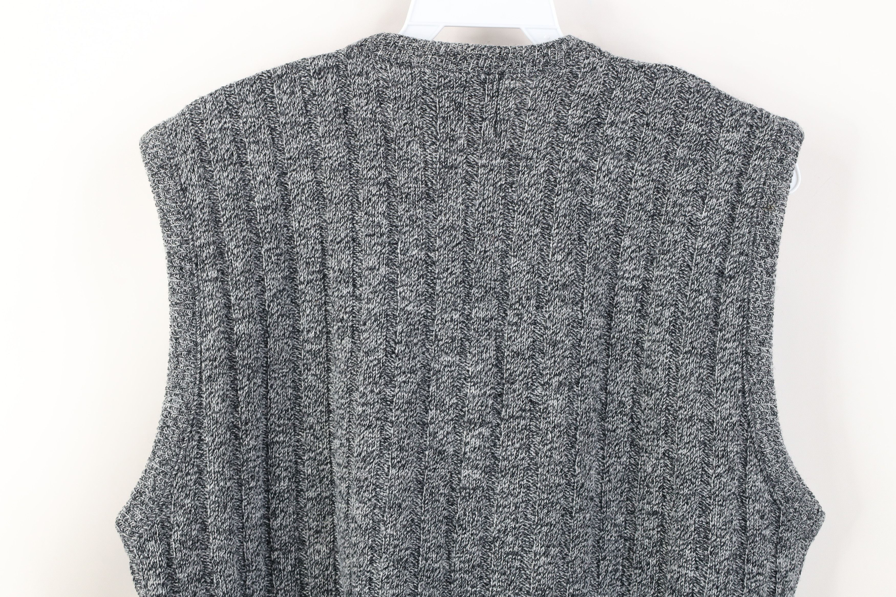 Vintage Vintage 70s Streetwear Ribbed Knit Sweater Vest Gray USA Size US M / EU 48-50 / 2 - 9 Thumbnail