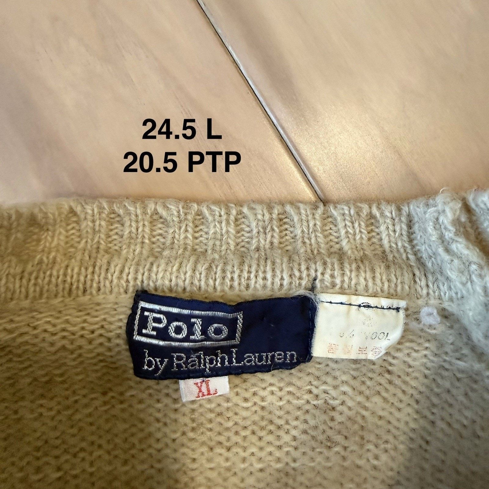 Polo Ralph Lauren Vintage Polo Ralph Lauren Wool Sweater XL Beige 80s Pullover Size US XL / EU 56 / 4 - 6 Thumbnail