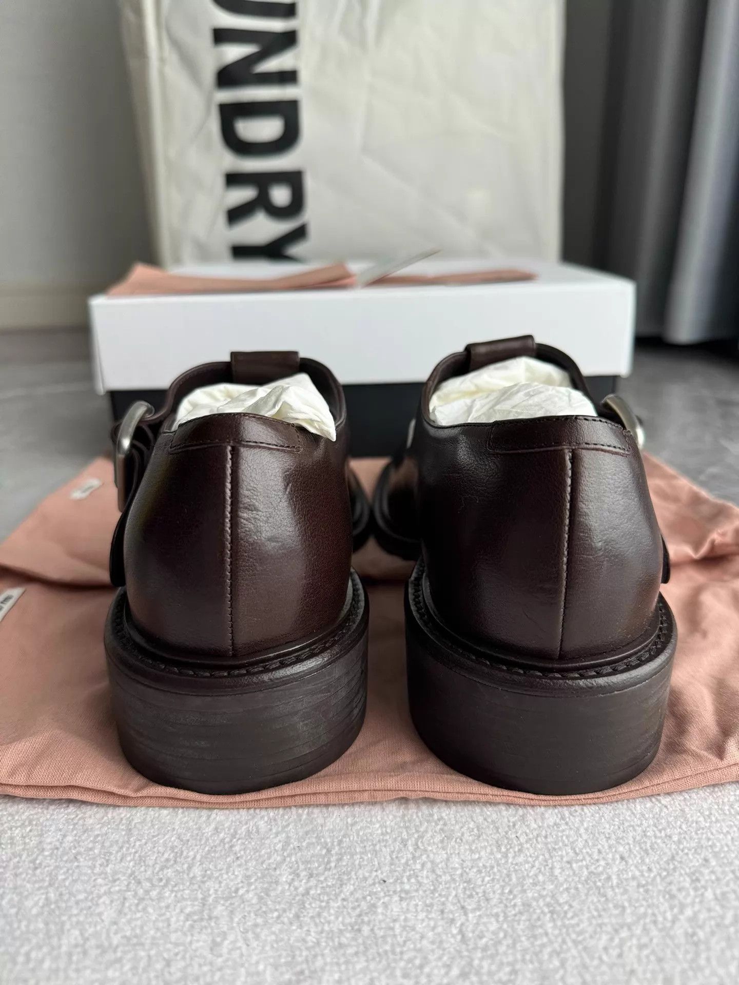 Miu Miu Miu Miu Deep Brown T-strap Platform Mary Jane EU37 Size US 6.5 / IT 36.5 - 4 Thumbnail