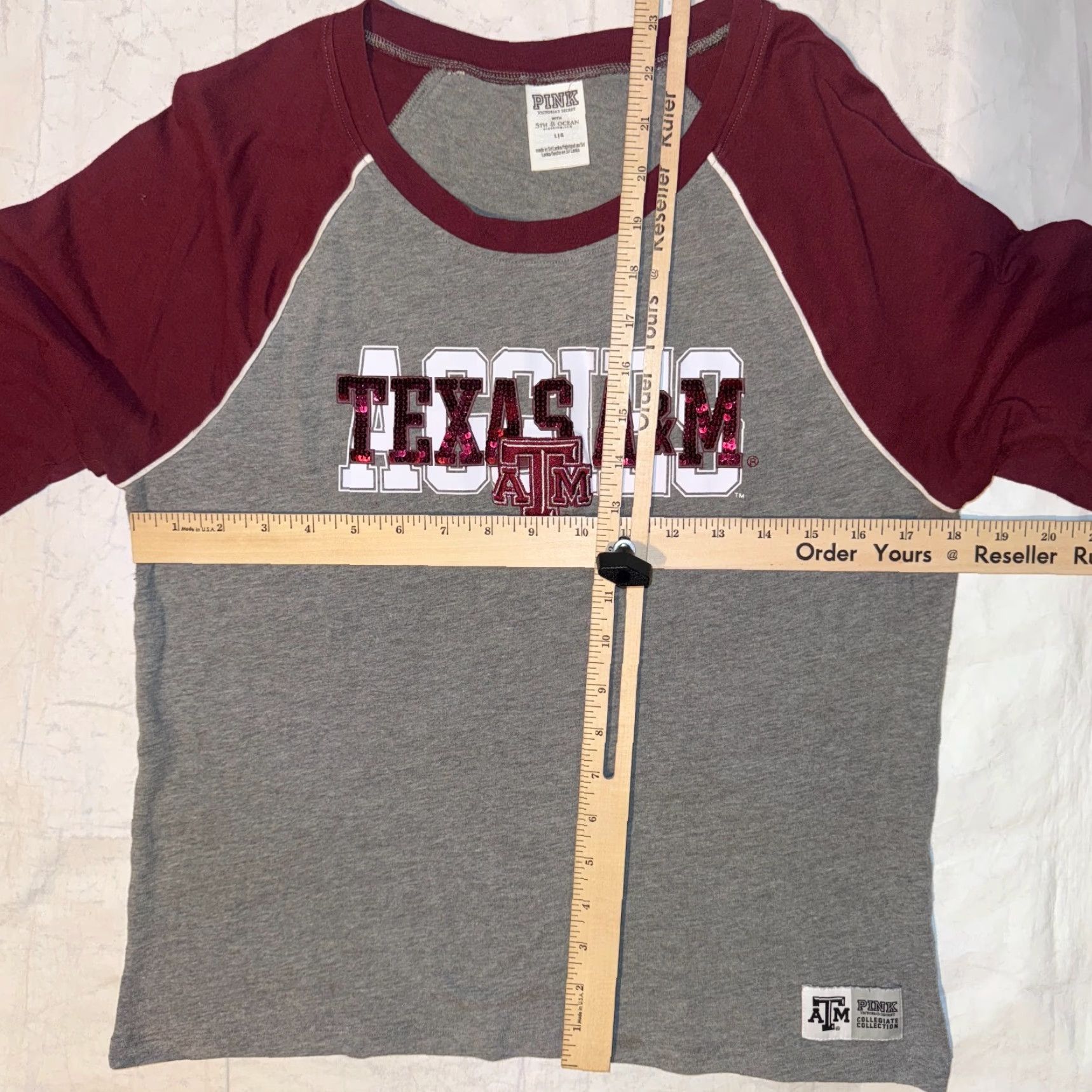 Victoria's Secret Victoria's Secret PINK Texas A&m Aggies Sequin Tshirt L Casual Logo T-Shirt Gray Short Sleeve Crew Neck Size L / US 10 / IT 46 - 4 Thumbnail
