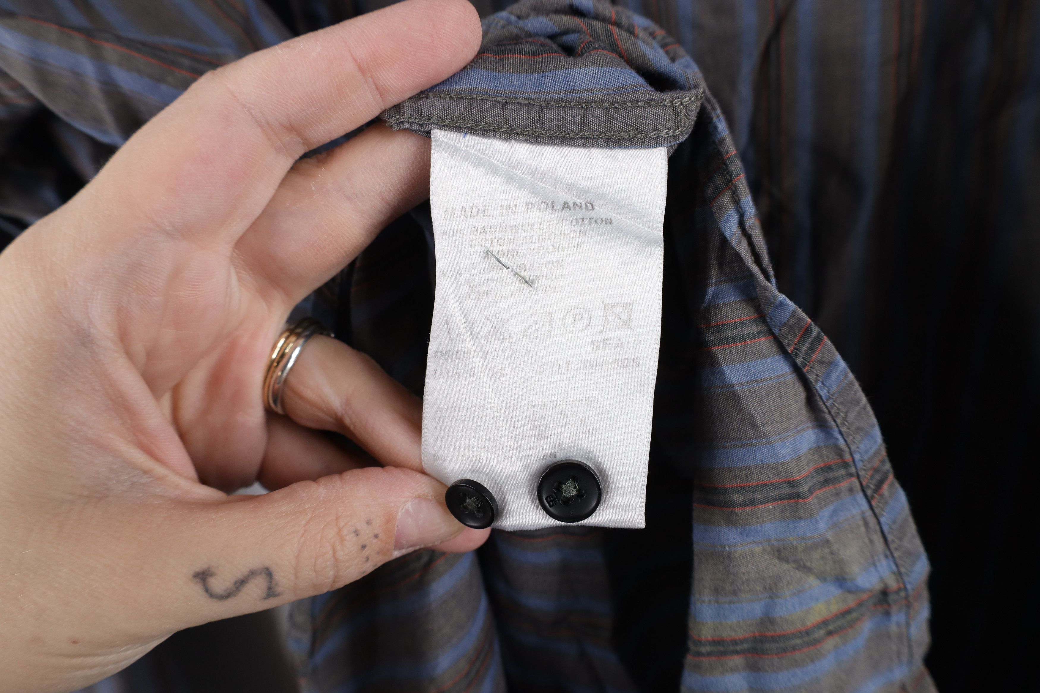 Hugo Boss × Vintage Hugo Boss Bodyline Striped Collared Button Shirt Cotton Size US L / EU 52-54 / 3 - 9 Thumbnail