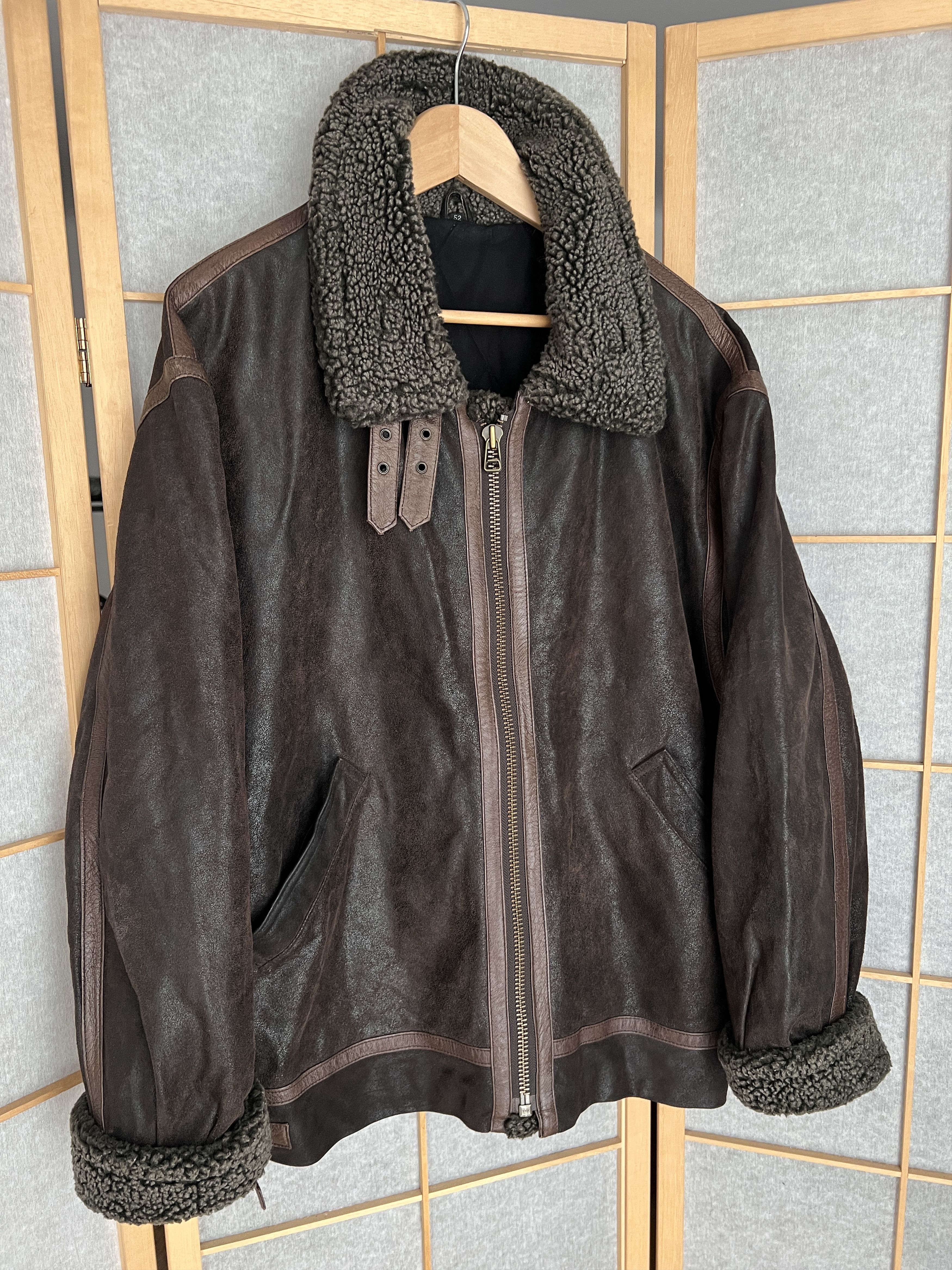 Genuine Leather 14th Addiction Yohji Yamamoto style leather aviator jacket Size US XL / EU 56 / 4 - 5 Thumbnail
