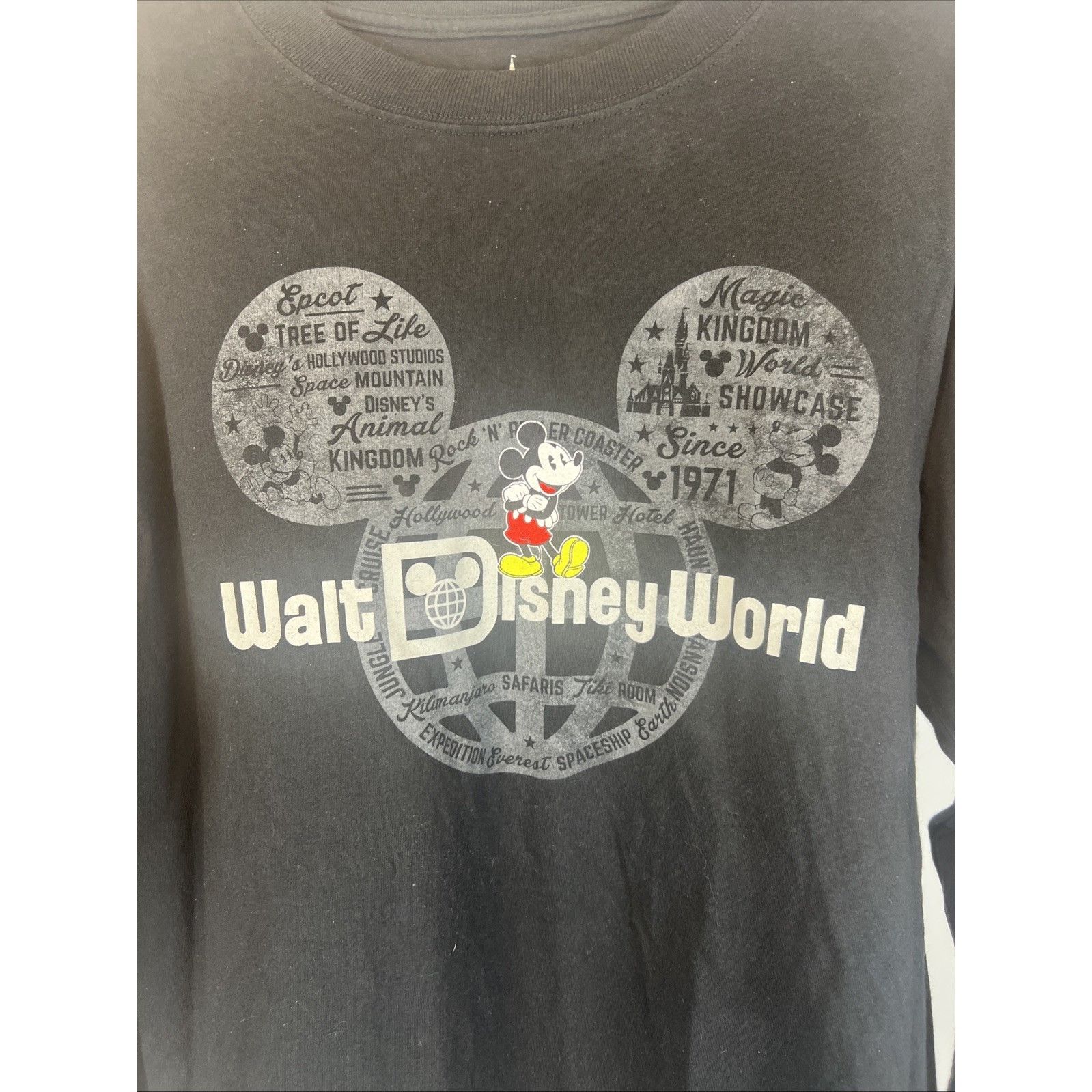 Disney Walt Disney World Long-Sleeve T-shirt Black Size M Mickey Ma Size US M / EU 48-50 / 2 - 2 Thumbnail